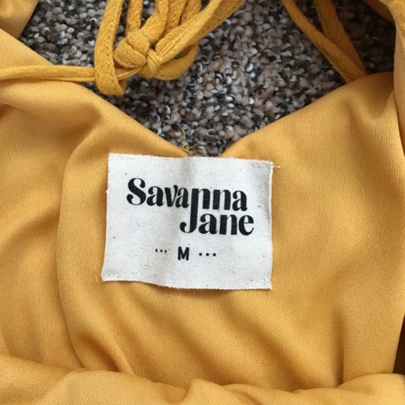 Savanna Jane Mustard Yellow Sleeveless Dress Sz M - Picture 4 of 7